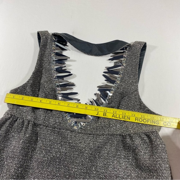 Anna Sui Dress Women’s Médium Babydoll, Tweed , cut out Halter Dress Backless - Picture 8 of 12